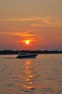 Zonsondergang Solent